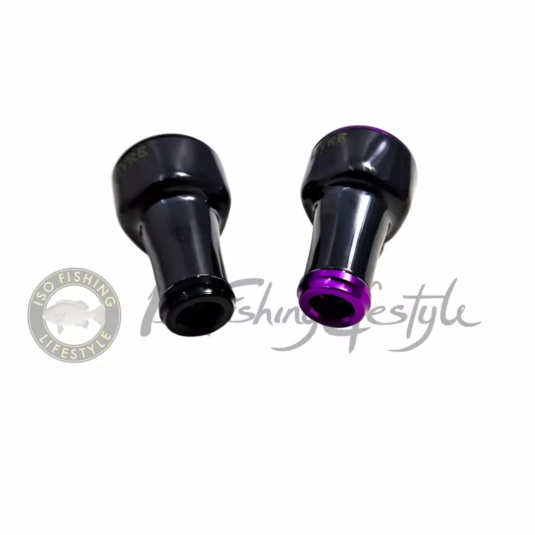 LIMITED Livre Custom Reel Knob - FF Black, Black/Purple (Fortissimo Single Knob) - Image 2