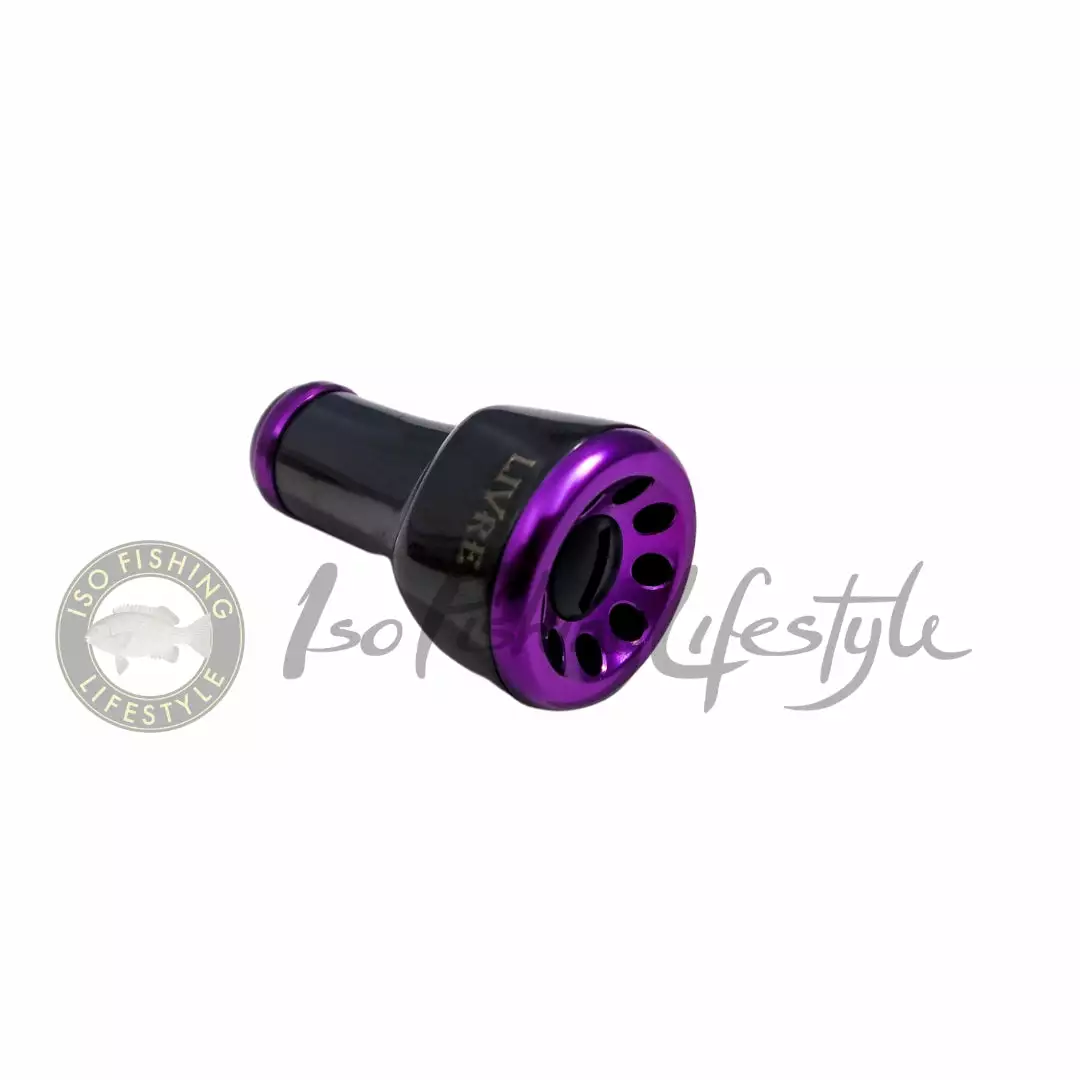 LIMITED Livre Custom Reel Knob - FF Black, Black/Purple (Fortissimo Single Knob) - Image 4