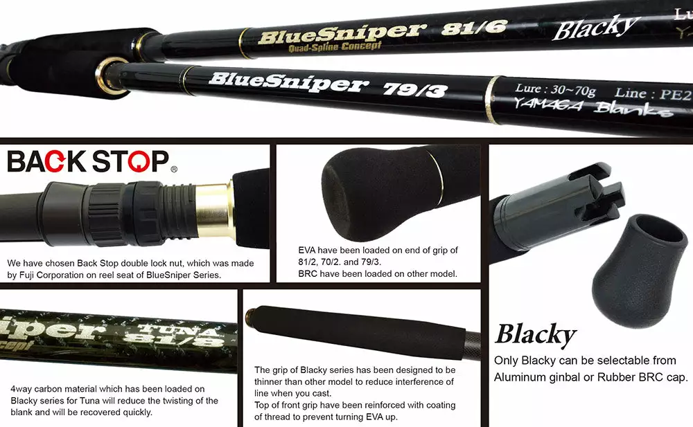 YAMAGA BLANKS Blue Sniper 81/10 Blacky (TUNA Model) - Image 2