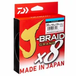 Daiwa J Grand X8 Braid Line PE 135m 150yd Island Blue
