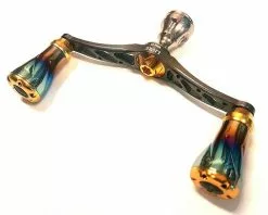 Livre Custom Titanium Double Handle (Gun Metal X Burnt Tip X Gold)- WING 98 (WD-98-FD1 Daiwa Compatible))
